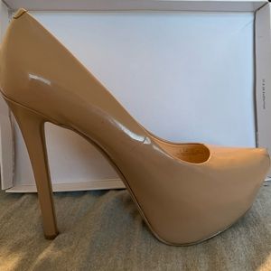 Tan leather heels